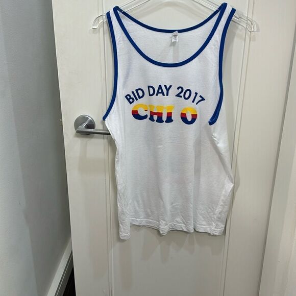 CHI OMEGA Tank Top College Greek Life 2017 Vintage - Picture 1 of 5
